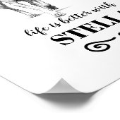 Weimaraner Life is better カスタム with the Dog Name ポスター (角)