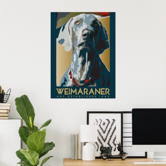 Weimaraner Nation : AKC Weimaraner ポスター (ホームオフィス)