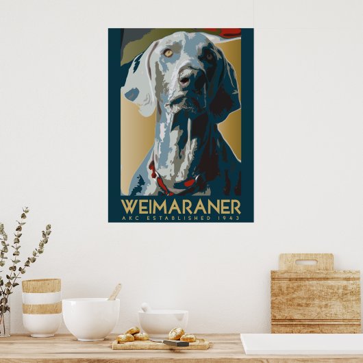 Weimaraner Nation : AKC Weimaraner ポスター (キッチン)