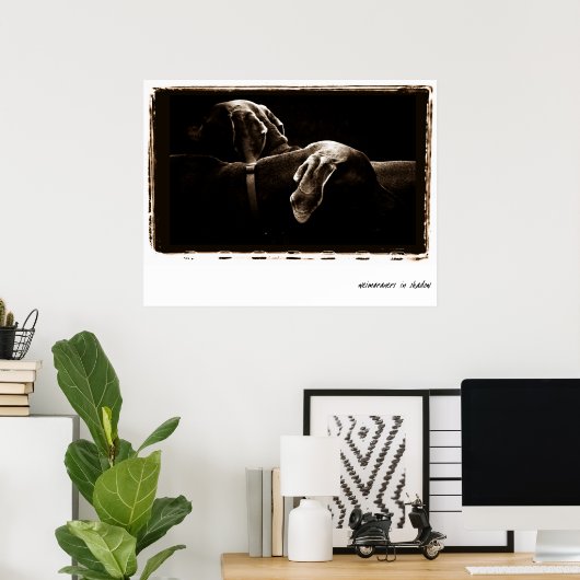 Weimaraner Nation : Weimaraners In Shadow ポスター (ホームオフィス)