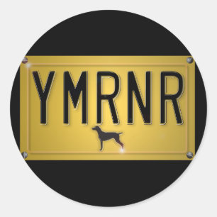 Weimaraner Nation : YMRNRライセンスプレート ラウンドシール