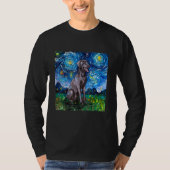 Weimaraner Night T-Shirt Tシャツ (正面)