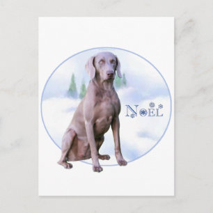 Weimaraner Noel シーズンポストカード