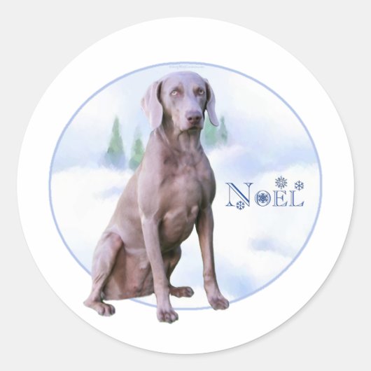 Weimaraner Noel – ステッカー (正面)