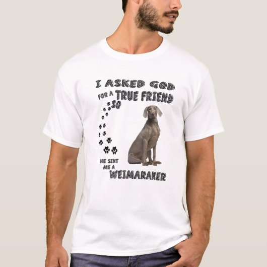 Weimaraner Quote Mom Weim Dad Costume, Cute Grey H Tシャツ (正面)