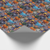 Weimaraner Trick-or-Treating in Halloween Costumes ラッピングペーパー (角)