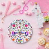 Weimaraners,Rabbits, Bugs & Birds Otomi pattern ペーパープレート (パーティー)