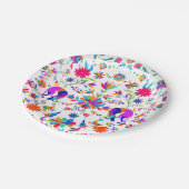 Weimaraners,Rabbits, Bugs & Birds Otomi pattern ペーパープレート (アングル)