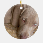 Weimeraner睡眠犬のオーナメント セラミックオーナメント (裏面)