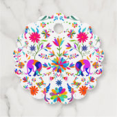 Weims, Rabbits, & Birds Otomiスタイルのパターン フェイバータグ (裏面)