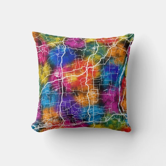 Weinan China City Map クッション (正面)