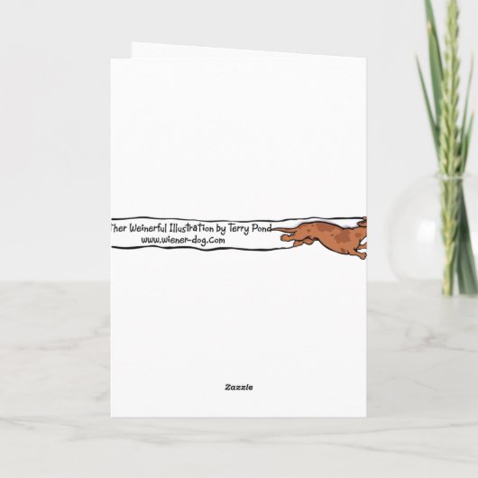 Weindeerのダックスフントのクリスマスカード シーズンカード (裏面)