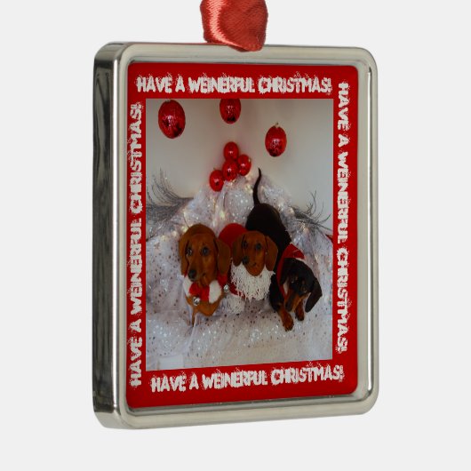 Weinerfulのクリスマスを!持って下さい!! メタルオーナメント (右)