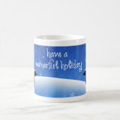 Weinerfulの休日のダックスフントのクリスマスのマグを持って下さい コーヒーマグカップ (中央)