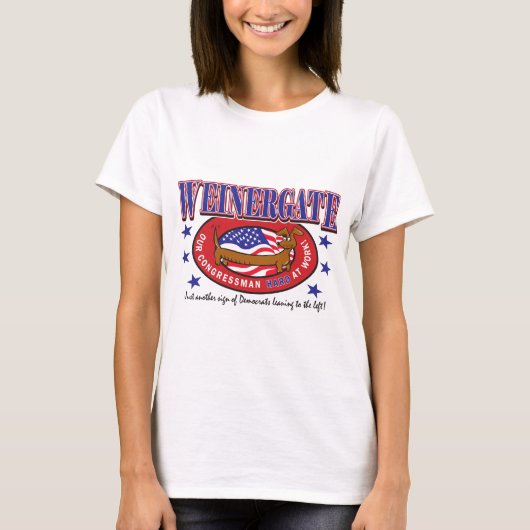 Weinergate - Congressmansのウィーナー Tシャツ (正面)