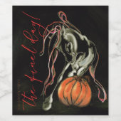 Weinetikette Halloween Party, Geisterpferd ワインラベル (シングルラベル)