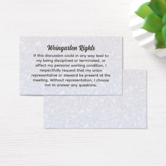 Weingarten Rights名刺 (デスク)