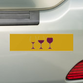 Weingläser Wein Gläser glasses of wine バンパーステッカー (車上)
