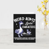 Weird Aunt Builds Character Funny Silly Goose Aunt カード (黄色い花)