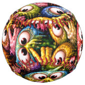 Weird Cartoon Slimy nose pickers ソフトボール (裏面)