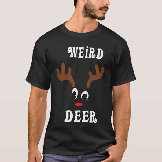 Weird Christmas Reindeer Angler Hunt Deer Elk Tシャツ (正面)