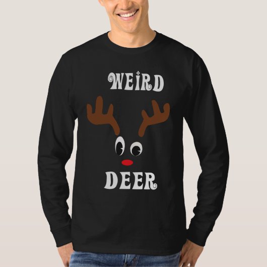 Weird Christmas Reindeer Angler Hunt Deer Elk Tシャツ (正面)