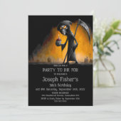 Weird Grim Reaper with Cupcake Birthday Party 招待状 (スタンド正面)