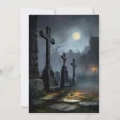 Weird Grim Reaper with Cupcake Birthday Party 招待状 (裏面)