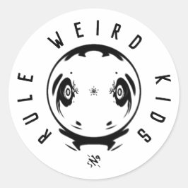 Weird Kids Rule Sticker – Funny Weirdness Motto ラウンドシール