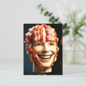 Weird Mannequin Head with Bacon ポストカード (スタンド正面)