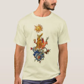 WEIRD MEDIEVAL BESTIARY,ALCHEMIST,RED DRAGON ,SUN  Tシャツ (正面)