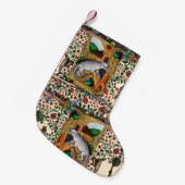 WEIRD MEDIEVAL BESTIARY, MUSIC,CAT PLAYING ORGAN スモールクリスマスストッキング (正面 (吊り時))