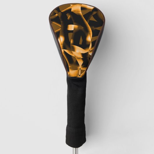 Weird medley of burnt ribbons, orange and black ゴルフヘッドカバー (正面)