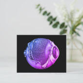 Weird Modern Vintage Eyeball Detail Drawing Purple ポストカード (スタンド正面)