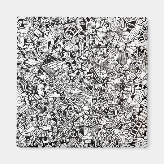 Weird Shapes Detailed Cartoon マグネット (正面)