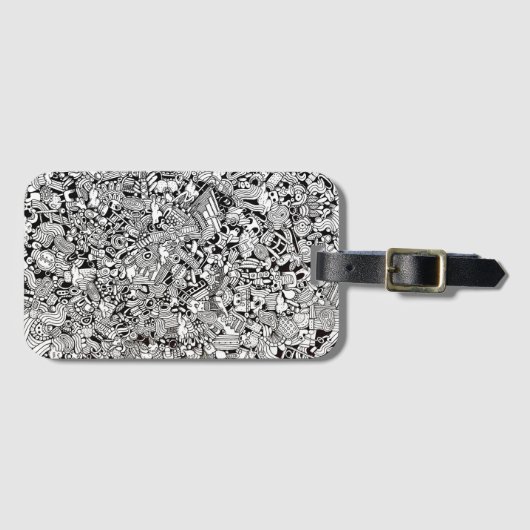 Weird Shapes Detailed Cartoon ラゲッジタグ (正面横)