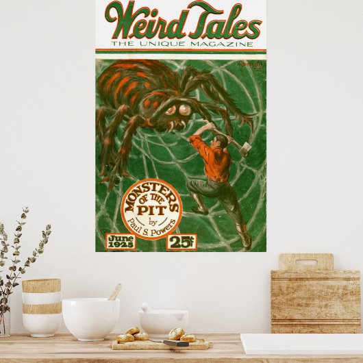 Weird Tales 1925 Cover - Monsters of the Pit  ポスター (キッチン)