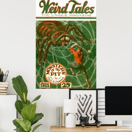 Weird Tales 1925 Cover - Monsters of the Pit  ポスター (ホームオフィス)