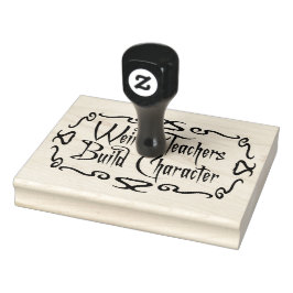 Weird Teachers Build Character Funny Teaching Fun ラバースタンプ