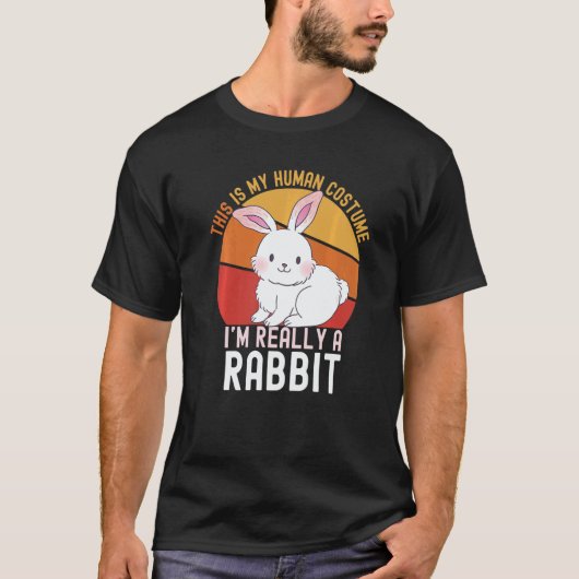 Weird This is My Human Costume I'm Really A Rabbi Tシャツ (正面)