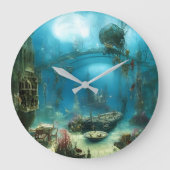 Weird underwater habitat ラージ壁時計 (正面)