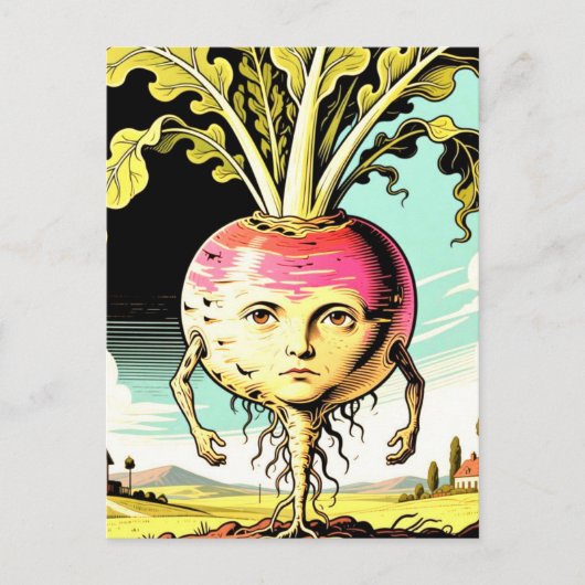 Weird Vegetable Man: Mr. Rutabaga ポストカード (正面)