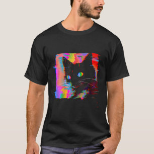 Weirdcoreサイケデリック Cat Vaporwave Eutitic Trip Tシャツ