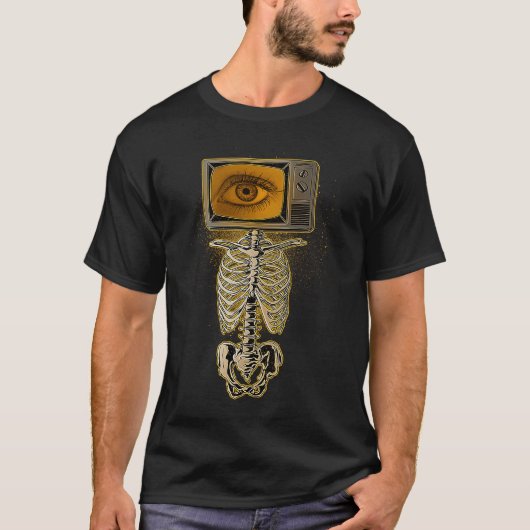 WeirdcoreスケルトンTVヘッドコスプレX線放射線学 Tシャツ (正面)