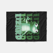 Weirdcore動物おもしろい女性男性トカゲLiz フリースブランケット (正面(横))