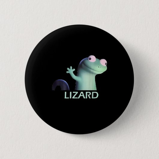 Weirdcore動物おもしろい女性男性トカゲLiz 缶バッジ (正面)