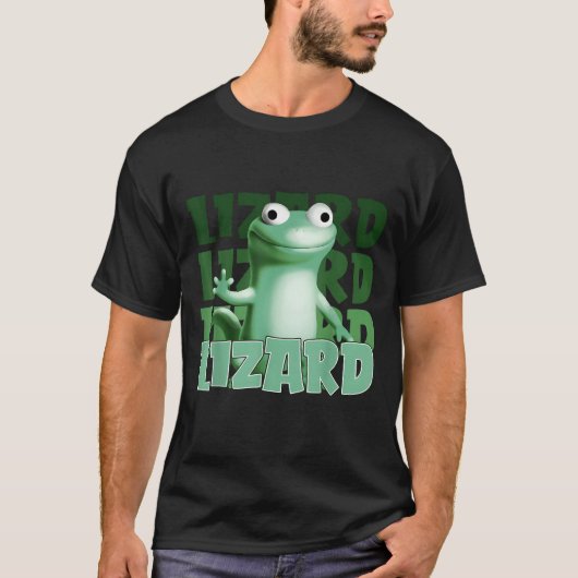 Weirdcore動物おもしろい女性男性トカゲLiz Tシャツ (正面)
