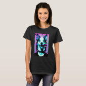 Weirdcore犬グリッチトリップ(幻覚体験)のようなVAPORWAVE Alt原宿 Tシャツ (正面フル)