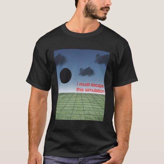 Weirdcore美学シミュレーションゲーマーノスタルジアコア Tシャツ (正面)