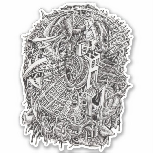 Weirdhead、Brian Benson Vinyl Stickerより シール (正面)